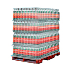 Pallet of Stretch Wrapped Bottles