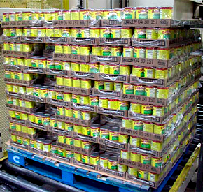 Pallet Load with Shrink Bundled Trays Ready for Stretch Wrapping