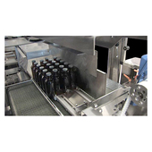 Polypack IL Intermittent-Motion & CMS Continuous-Motion Bulls-Eye Tray Shrink Bundler Multi-Pack of Bottles Entering Film