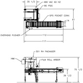 Rennco 301 Vertical L-Bar Sealer Drawing