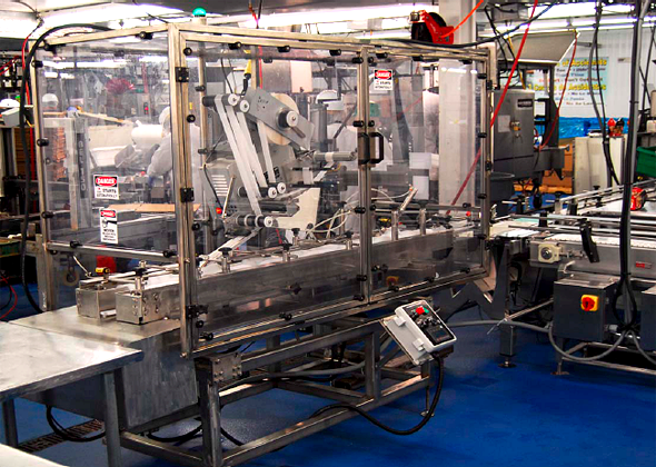 Automatic Carton Flap Folding and Labeling System
