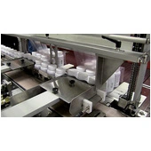 Máquina de empaquetado por retractilado de doble carril Arpac 708HB-32: proceso de producción