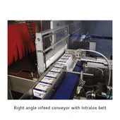 Arpac 708HB-16 Shrink Bundler Right Angle Infeed Conveyor with Intralox Belt