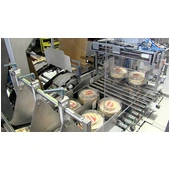 Arpac PC-2000 Intermittent Motion Wrap-Around Case Packer Product Run