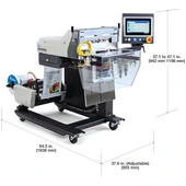 Autobag 500 Bagging System Dimensions