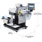 Autobag 550 Bagging System Dimensions