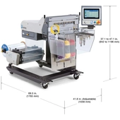 Autobag 600 Bagging System Dimensions