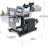 Autobag Autolabel 600 Thermal Transfer Printer with Bagger Dimensions