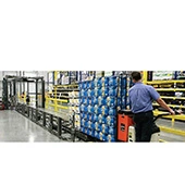Orion Lo Pro Drag Chain Conveyor with MA-DX Stretch Wrapper Application