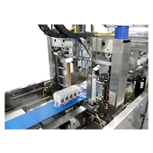 Polypack CFH High-Speed Total Closure Shrink Bundler Wrapped Bundle at Seal Bar