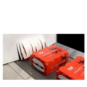 Polypack ClearPrint Print-Registered Film Shrink Bundler Packages Exiting Tunnel