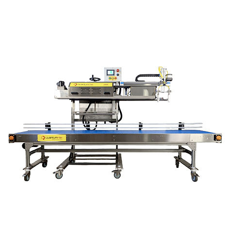 QuantumPak Q800CGHD Continuous Band Sealer with Vacuum-Gas Flush System and Heavy-Duty Conveyor
