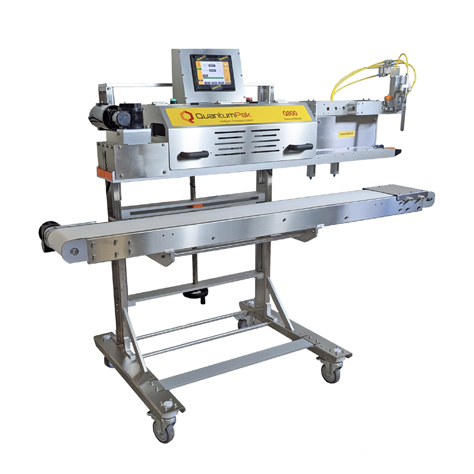 QuantumPak Q800CGV-MS Band Continuous Sealer with Stationary Vacuum-Gas Flush System