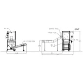 Rennco 301 PP Pouch Pack SF Vertical L-Bar Sealer Bucket Infeed Drawing