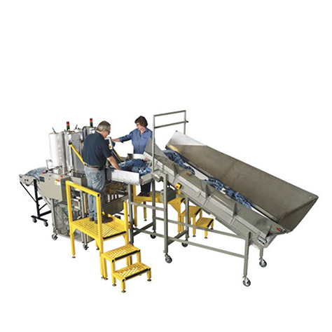 Rennco Dual VerticL-PP Laundry Bagging System with Operators