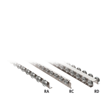 Roach RA, RC, RD Gravity Rail Wheel Conveyors