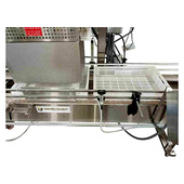 Weigh Right SDS Short Drop Scale Tray Filler Dispensing into Vented Trays